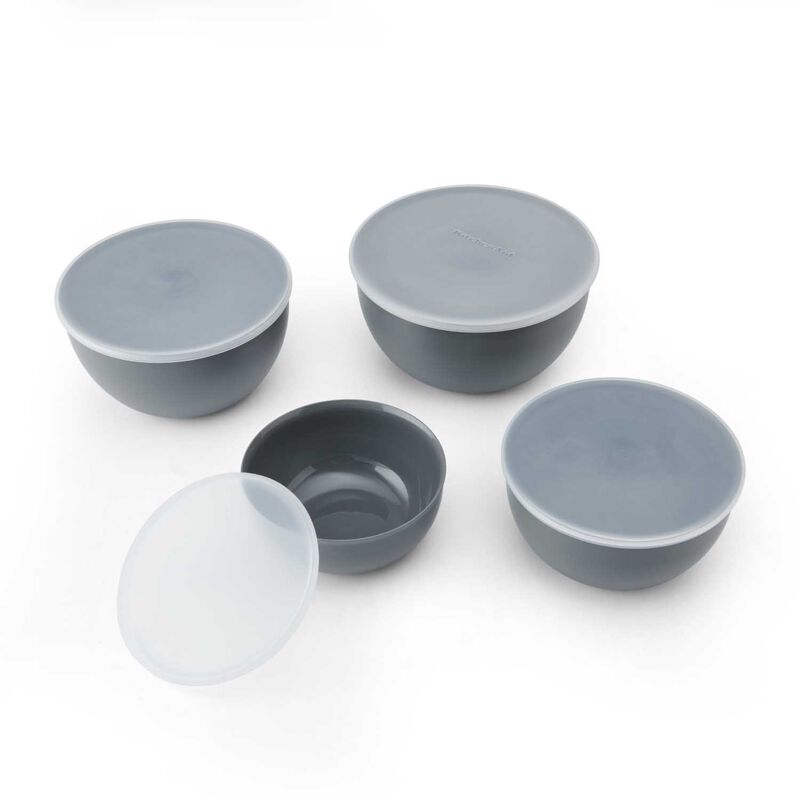 KitchenAid Meal Prep Bowls With Lids Set Of Four Charcoal Grey image number 2
